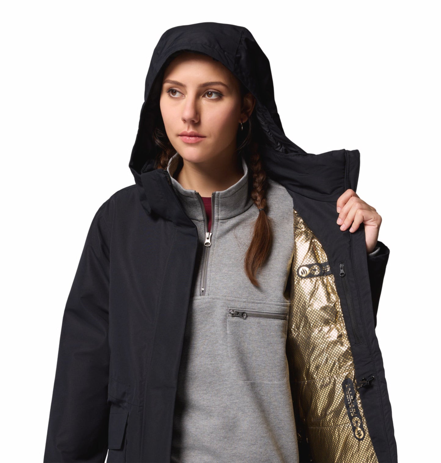 women black omni heat infinity pulaski parka jacket