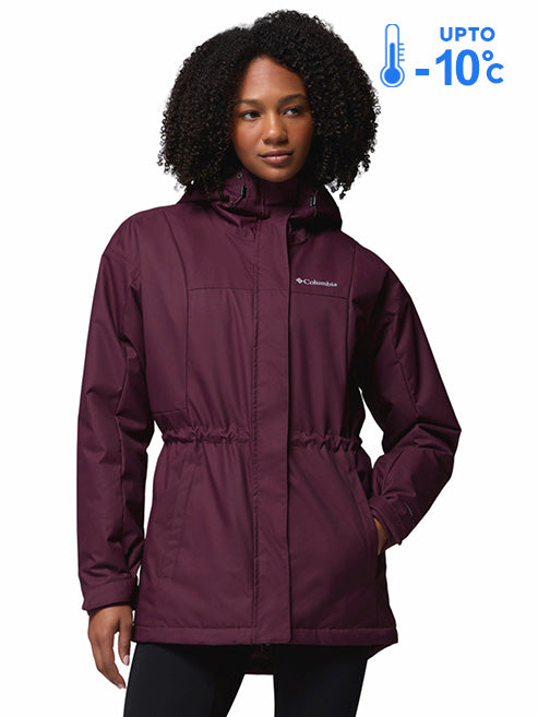 Columbia Women Red Omni-Heat Reflective Hikebound II Jacket