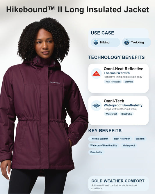 women red omni heat reflective hikebound ii jacket