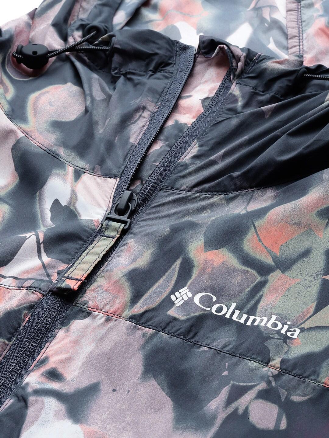 Columbia Women Navy Blue Parkette Long Wind Jacket (Sun Protection)