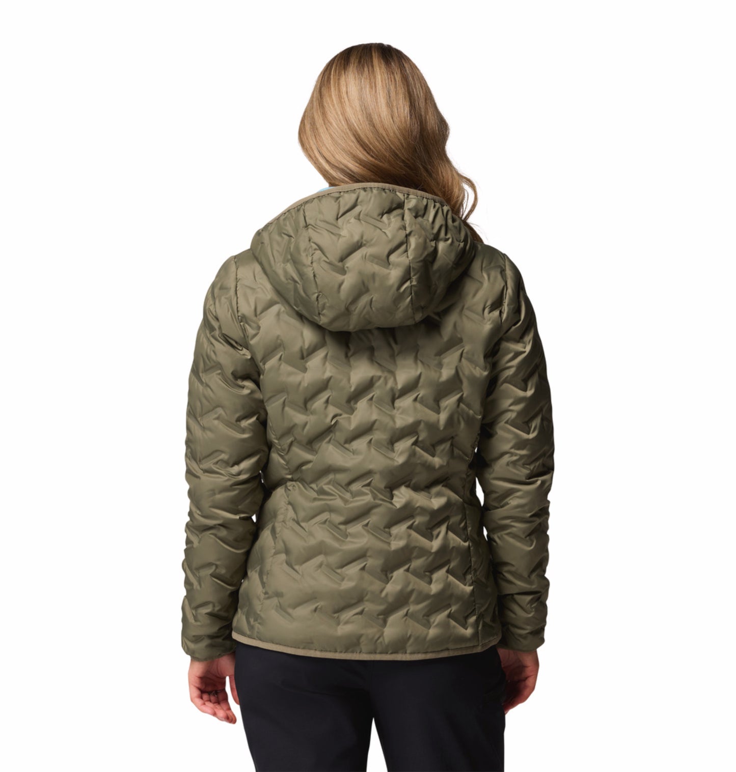 Columbia Women Green Omni-Heat Reflective Delta Ridge II Hooded Down Jacket