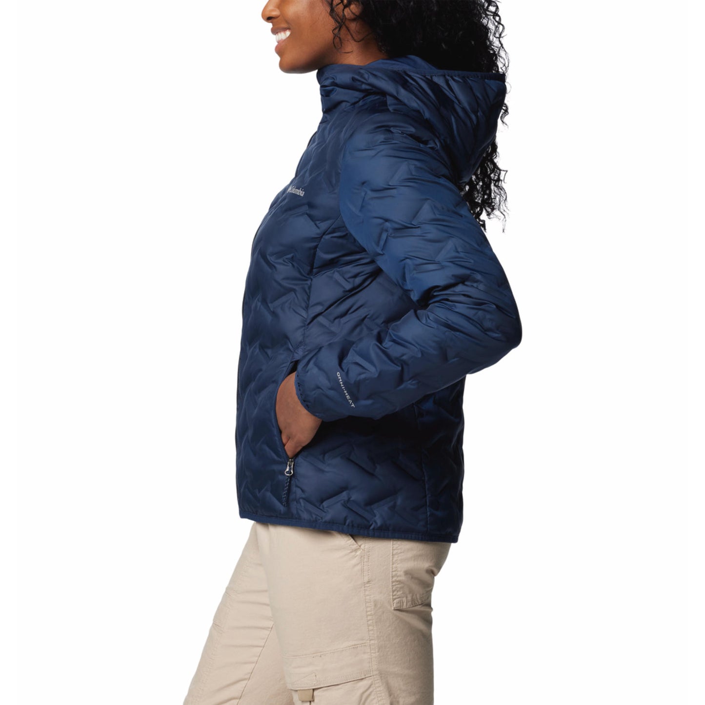 Columbia Women Blue Omni-Heat Reflective Delta Ridge II Hooded Down Jacket