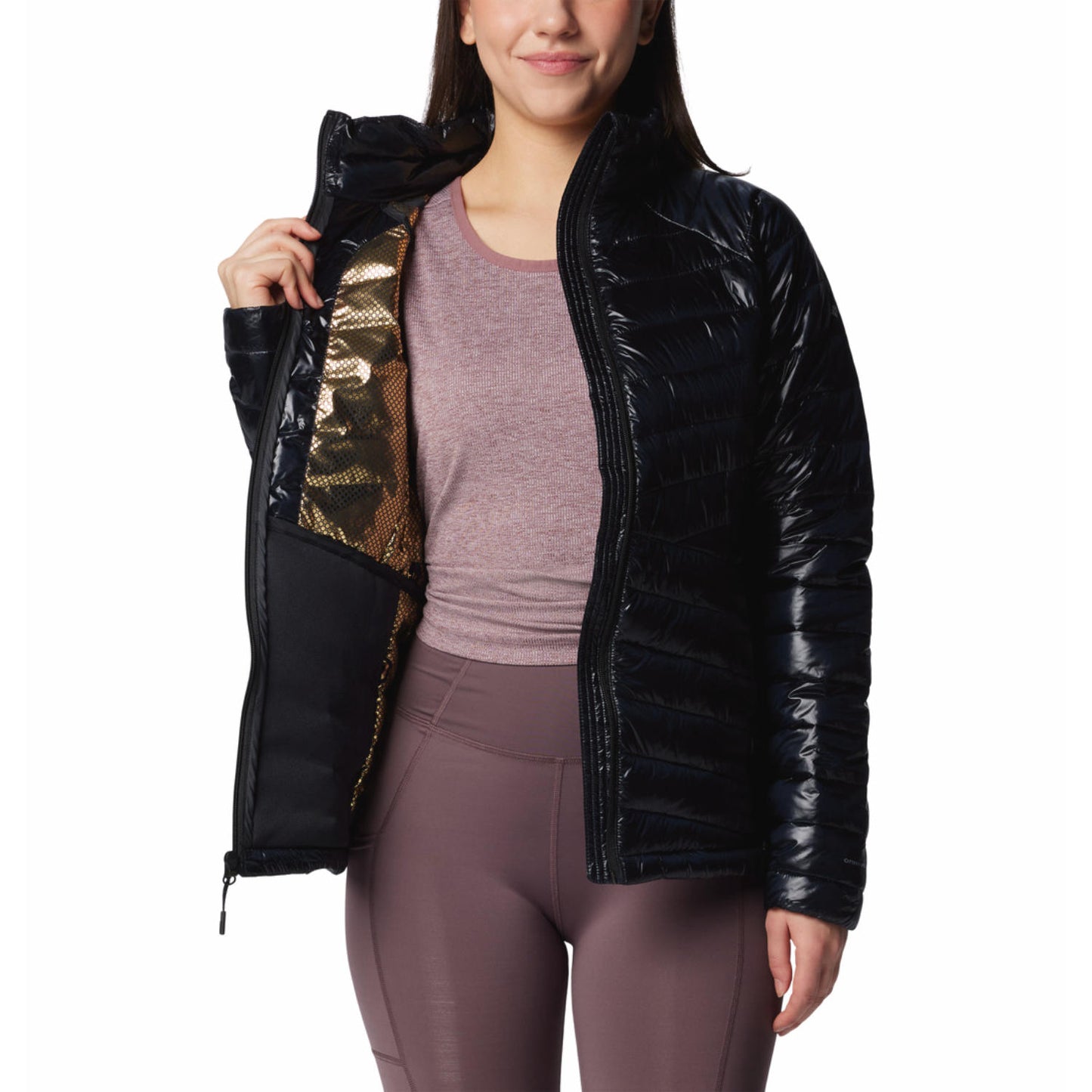 Columbia Women Black Omni-Heat Inifnity Labyrinth Loop II Down Jacket