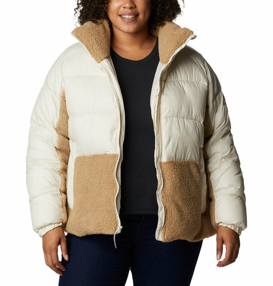 Columbia Women White Leadbetter Point Sherpa Hybrid Jacket