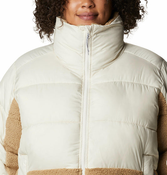 Columbia Women White Leadbetter Point Sherpa Hybrid Jacket