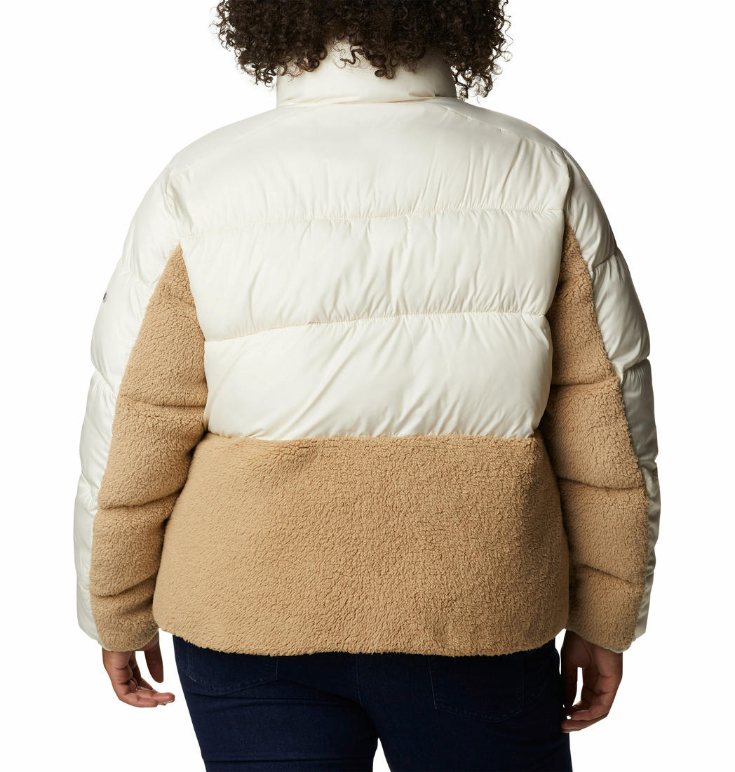 Columbia Women White Leadbetter Point Sherpa Hybrid Jacket