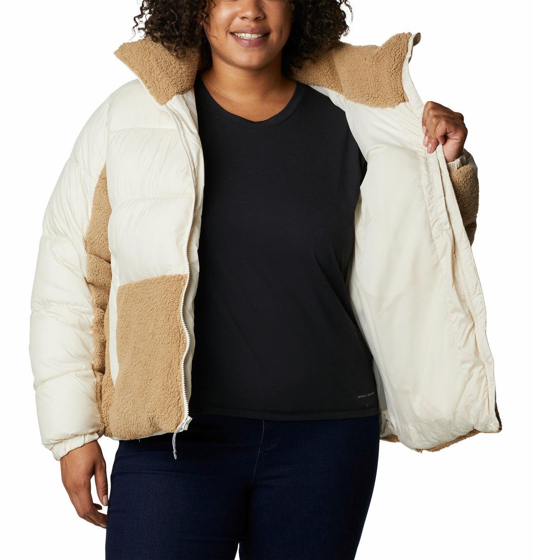 Columbia Women White Leadbetter Point Sherpa Hybrid Jacket