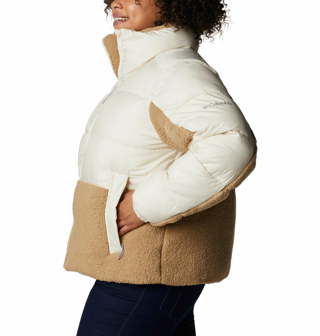 Columbia Women White Leadbetter Point Sherpa Hybrid Jacket
