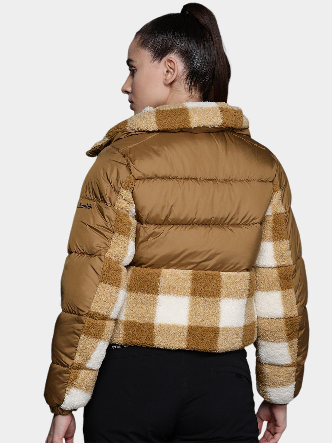 Columbia Women Brown Leadbetter Point Sherpa Hybrid Jacket