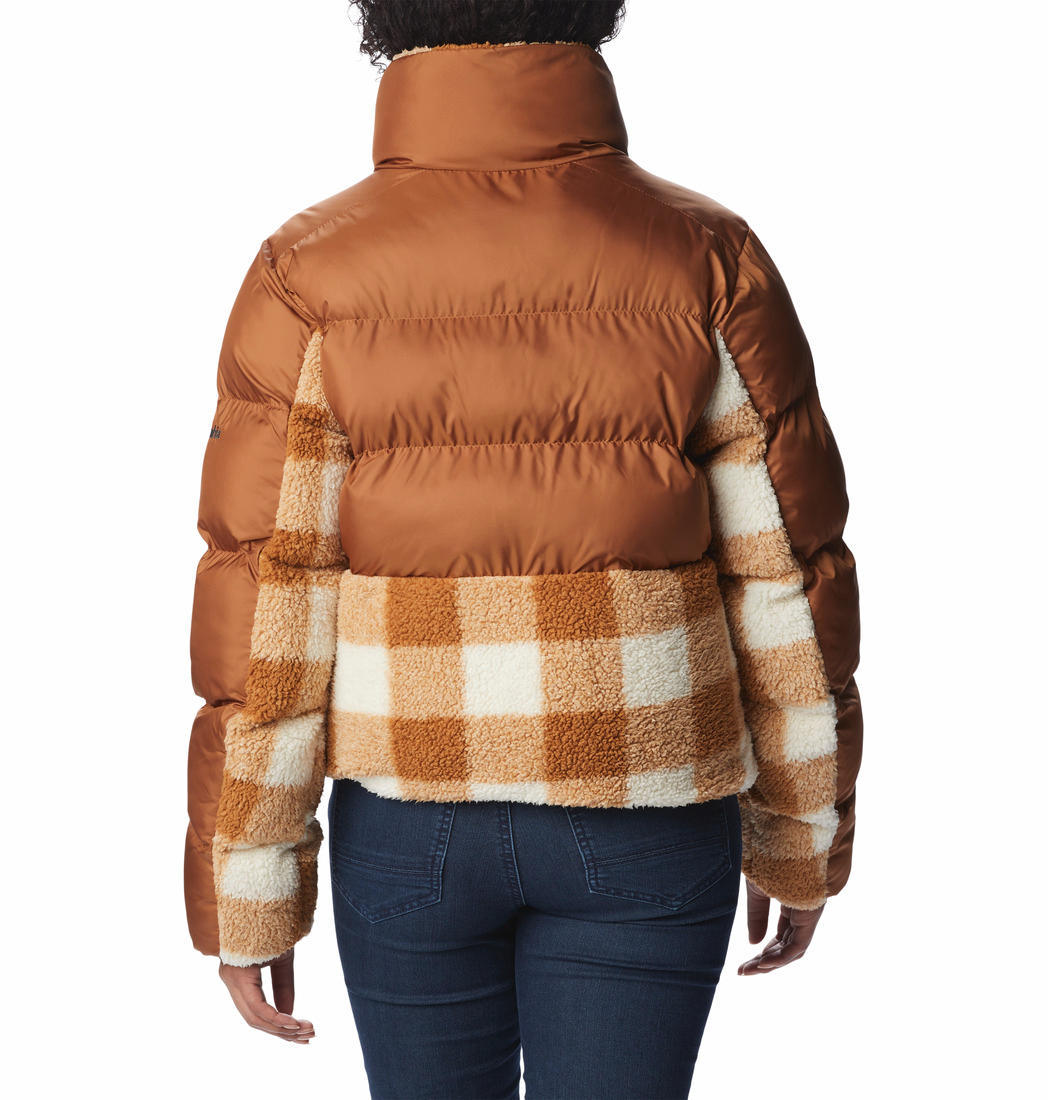 Columbia Women Brown Leadbetter Point Sherpa Hybrid Jacket