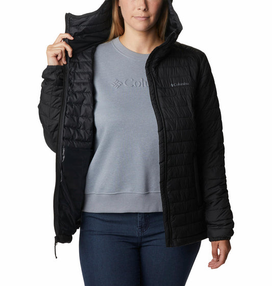 Columbia Women Black Silver Falls Hooded Jacket