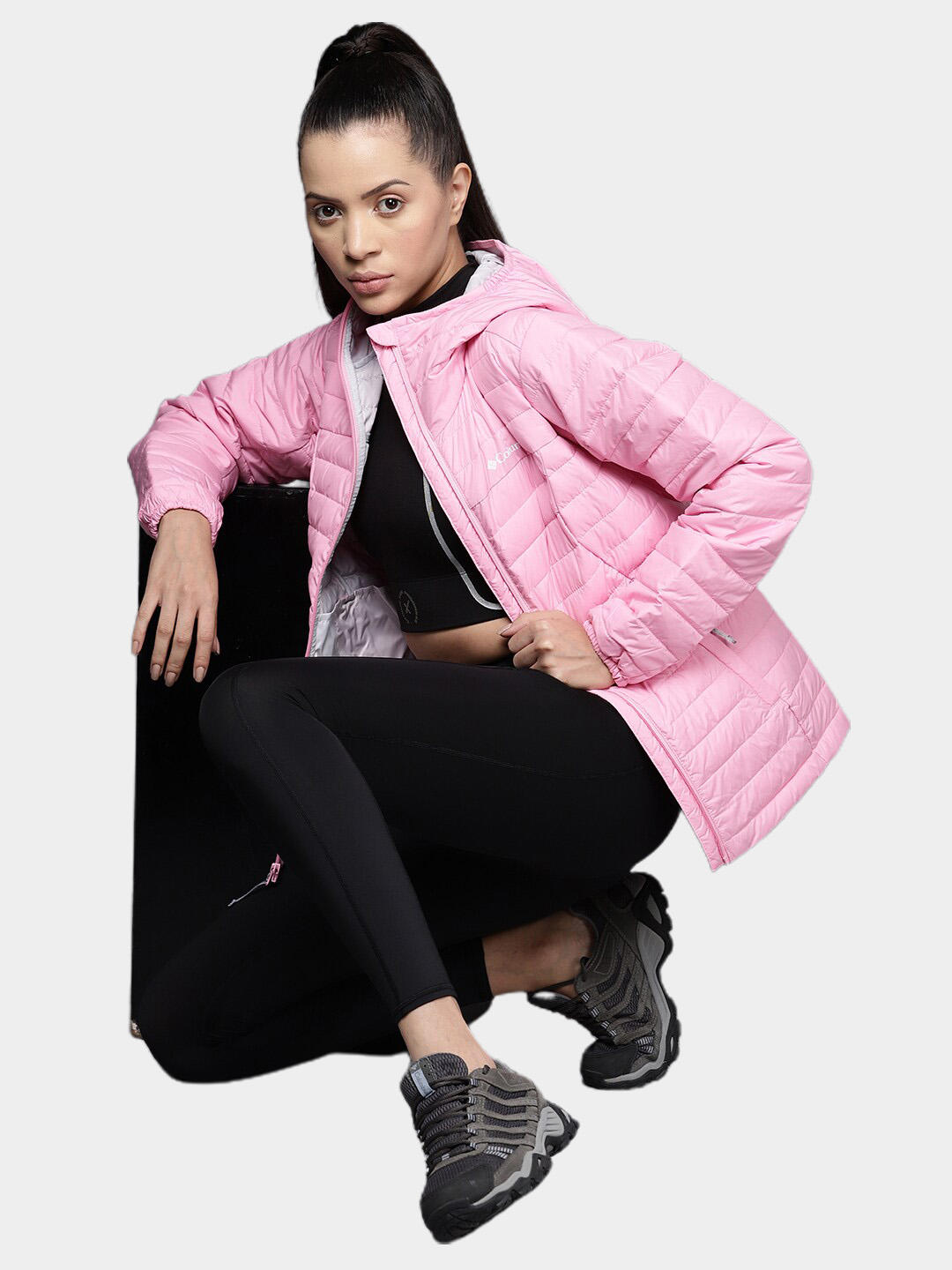Columbia Women Pink Silver Falls Hooded Jacket
