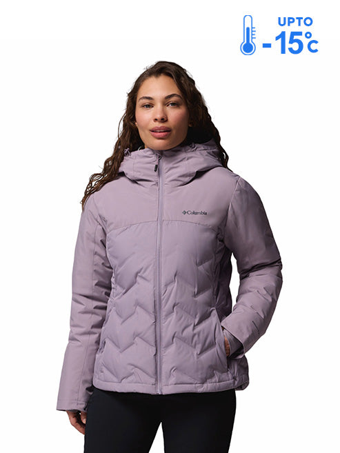Columbia Women Purple Omni-Heat Inifnity Grand Trek III Hooded Down Jacket