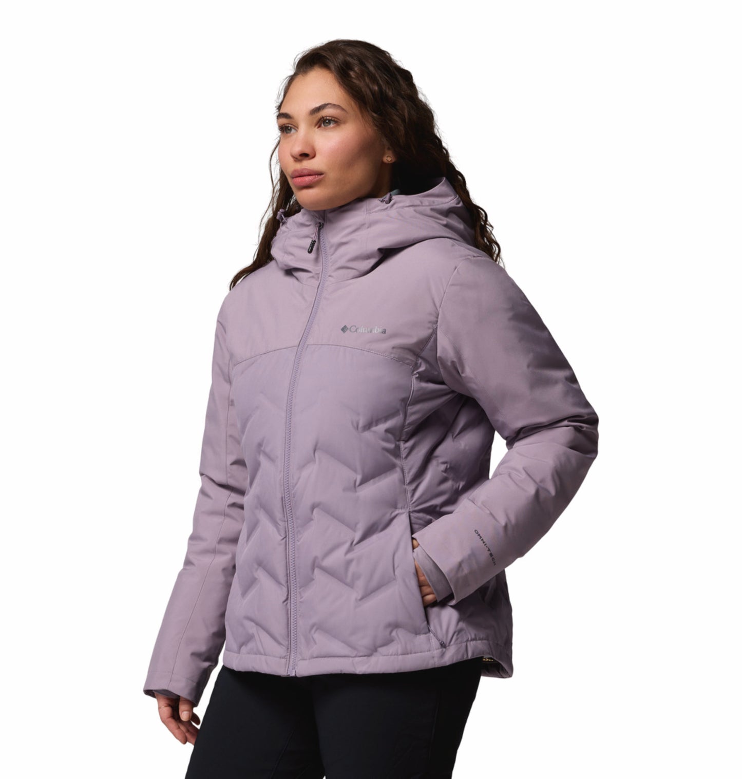 Columbia Women Purple Omni-Heat Inifnity Grand Trek III Hooded Down Jacket