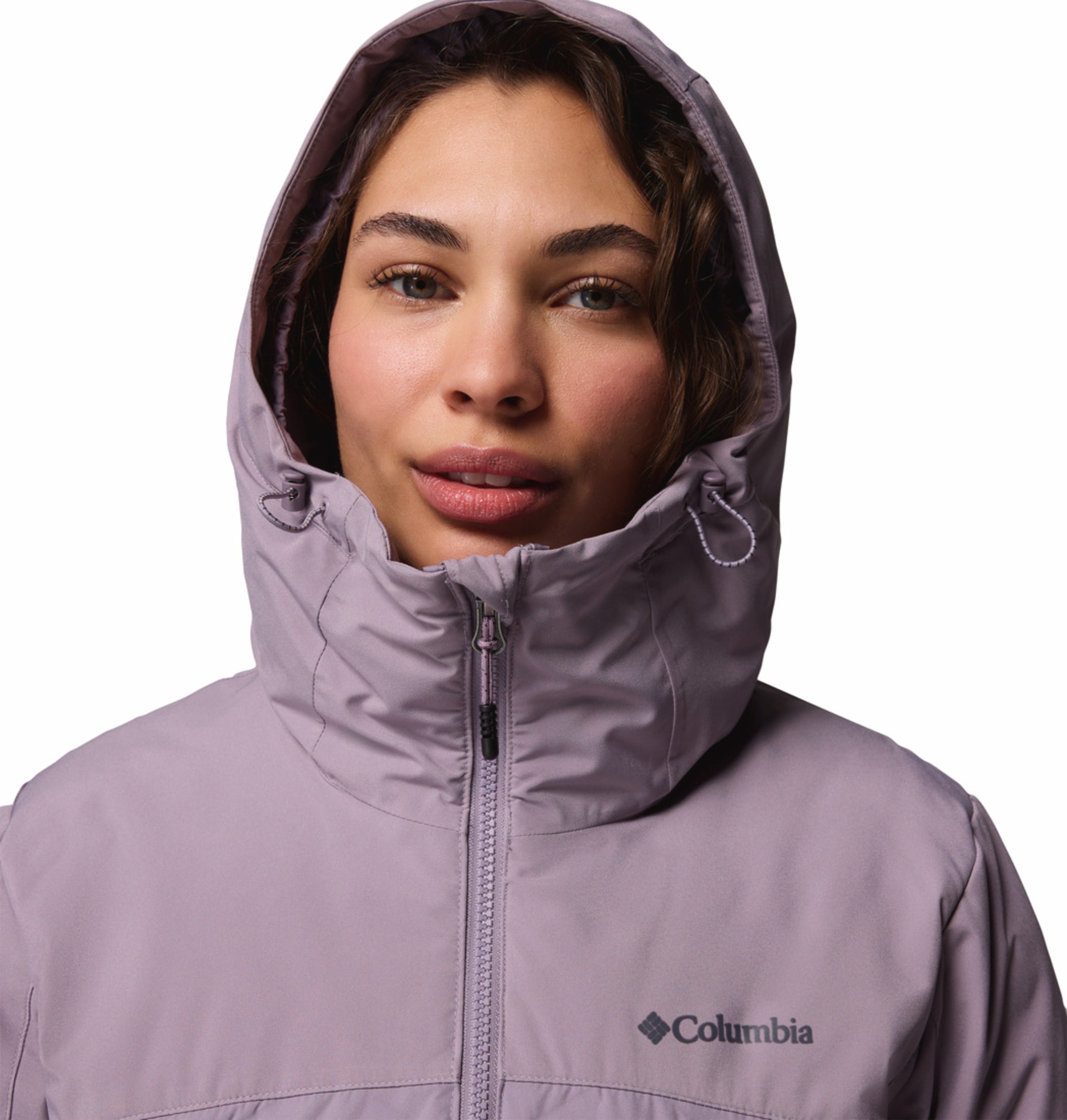 【超希少❗️】極暖columbia ダイヤキルティングジャケット　パープル　L Columbia Women Purple Omni-Heat Inifnity Grand Trek III Hooded