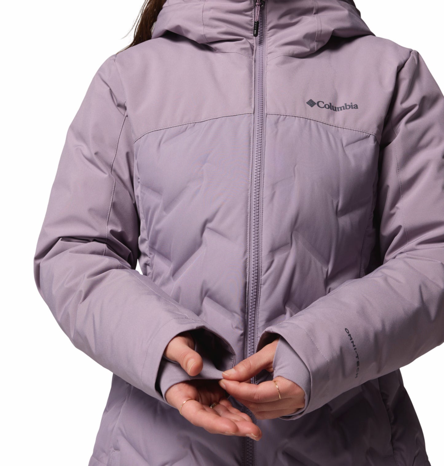 Columbia Women Purple Omni-Heat Inifnity Grand Trek III Hooded Down Jacket