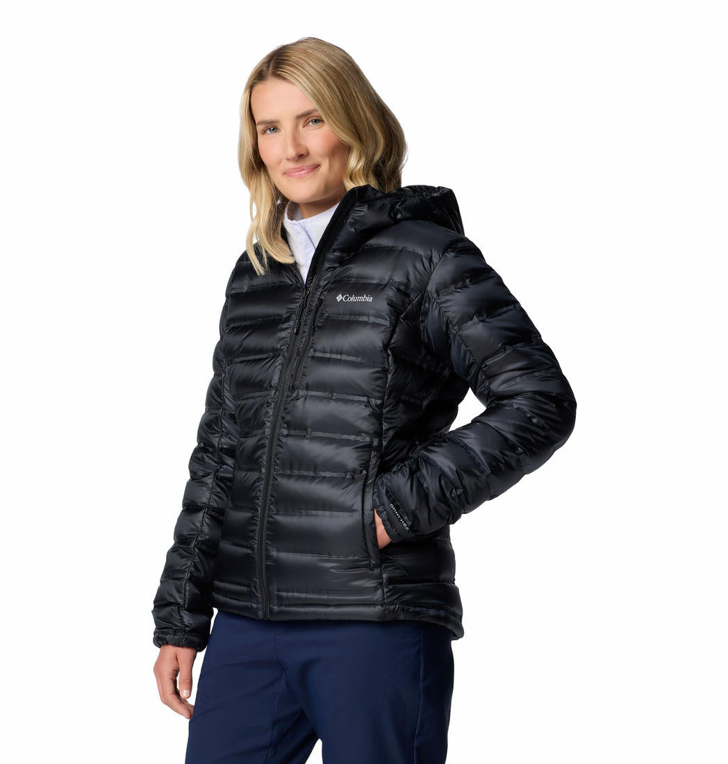 Columbia Womens Black Pebble Peak II Down Hooded Jacket