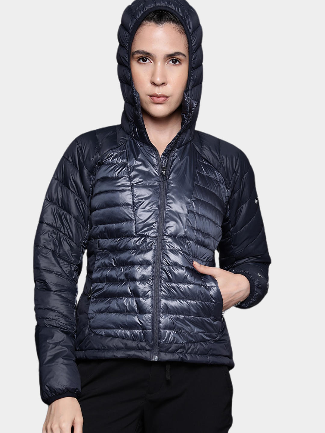 Columbia Women Blue Labyrinth Loop Hooded Jacket