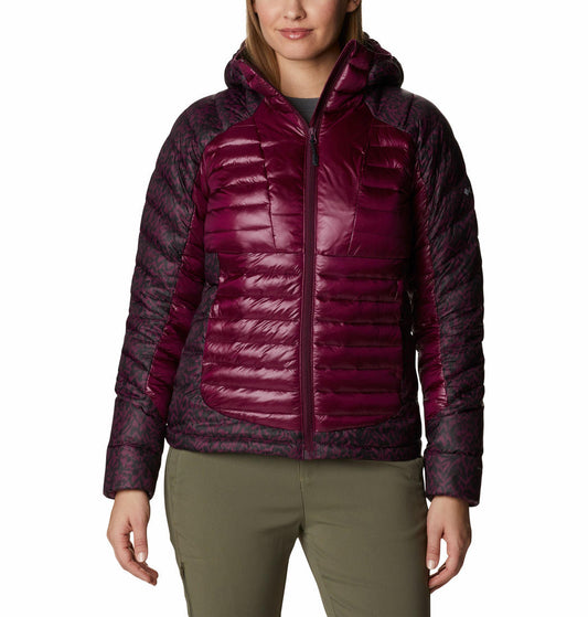 Columbia Women Maroon Labyrinth Loop Hooded Jacket