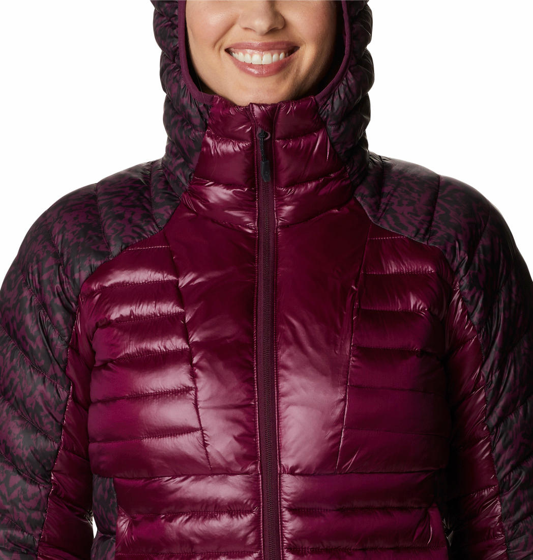 Columbia Women Maroon Labyrinth Loop Hooded Jacket