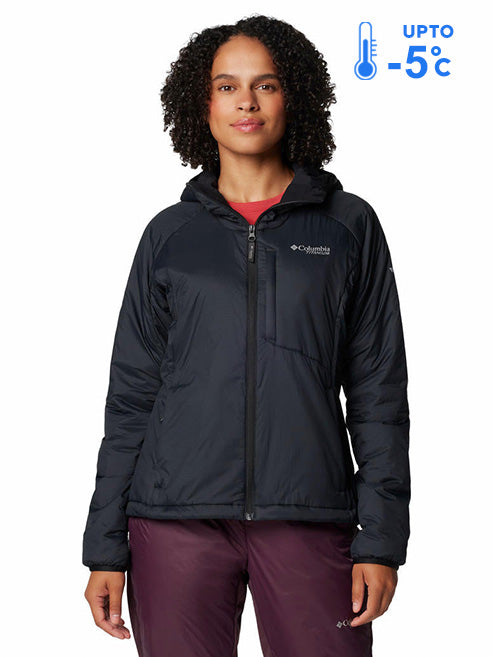 Columbia Women Black Omni-Shield Silver Leaf Ii Stretch Down Jacket