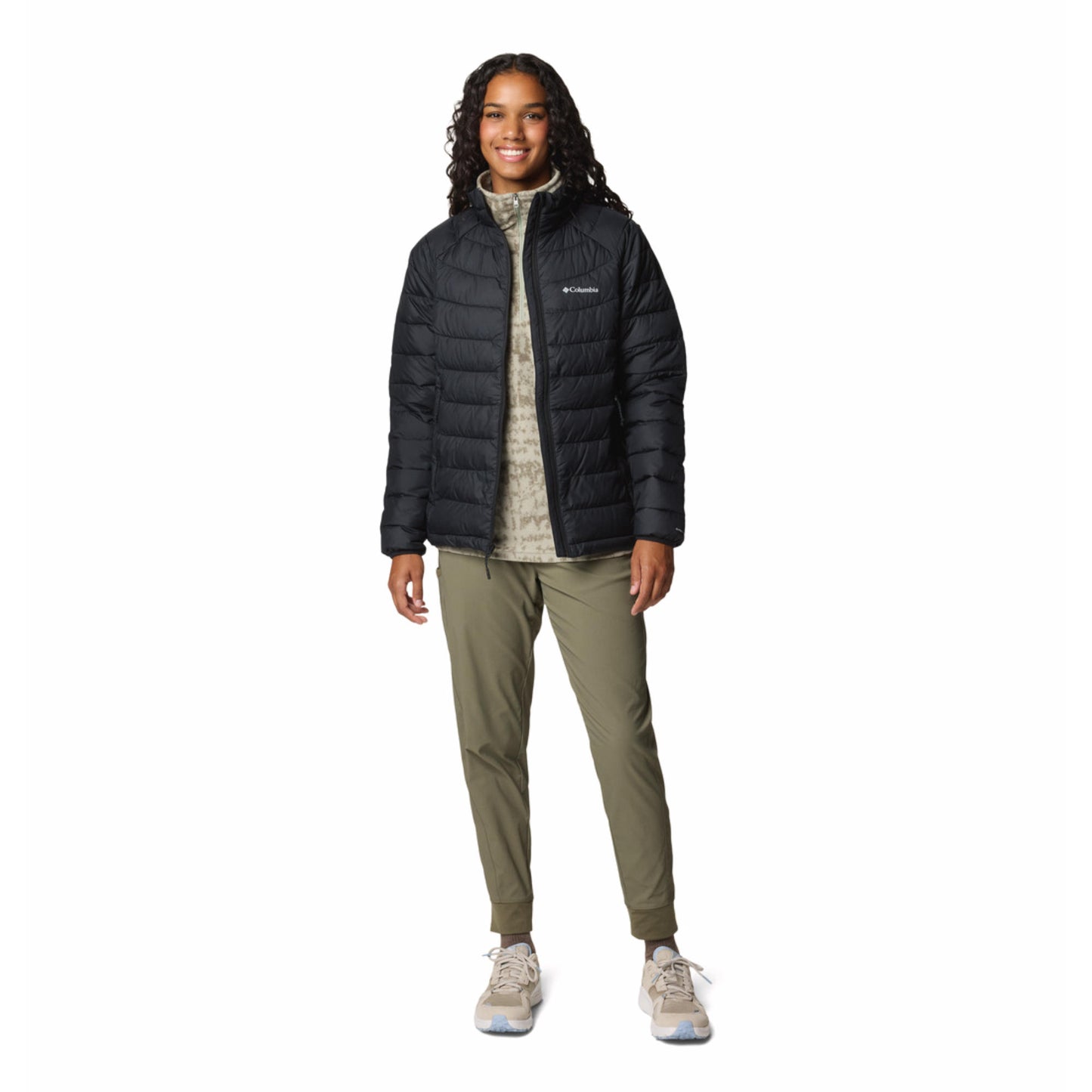 Columbia Women Black Powder Lite II Full Zip Jacket