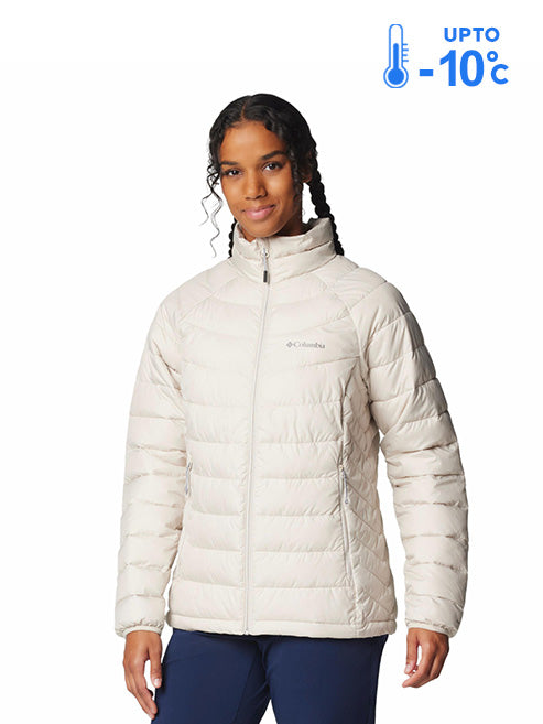 Columbia Women Beige Omni-Heat Reflective Powder Lite II Down Jacket