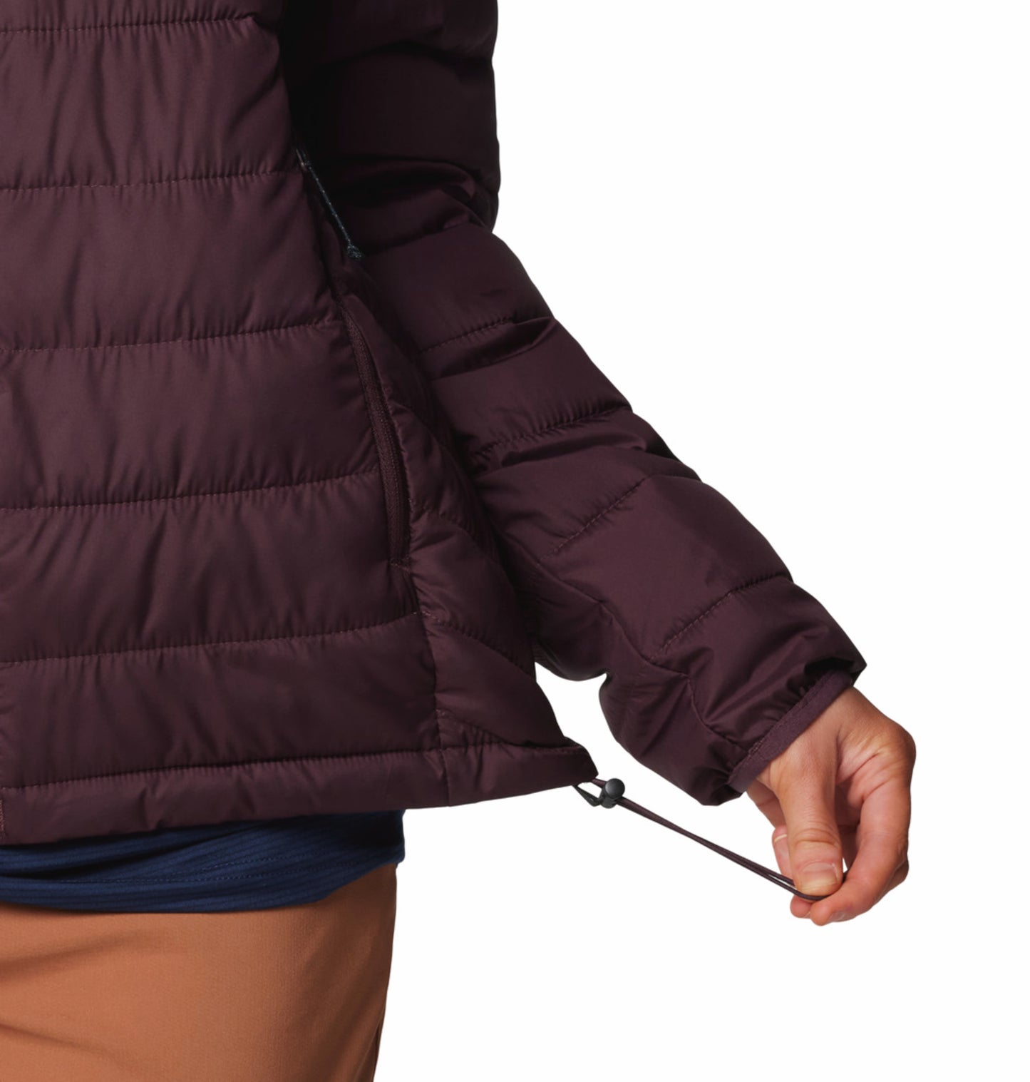 Columbia Women Maroon OmniHeat Reflective Powder Lite II Down Jacket