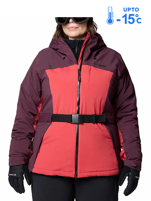 Columbia Women Red Omni-Heat Inifnity Cirque Bowl Down Jacket