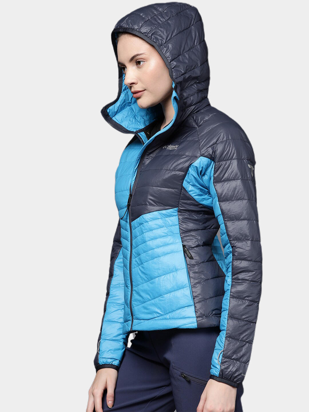 Columbia Women Blue Platinum Peak Hooded Jacket