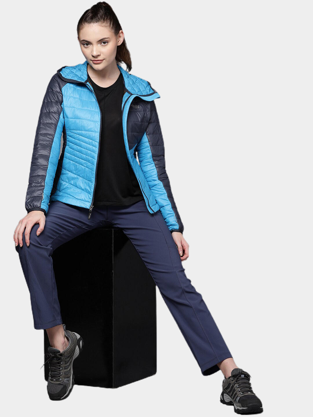 Columbia Women Blue Platinum Peak Hooded Jacket