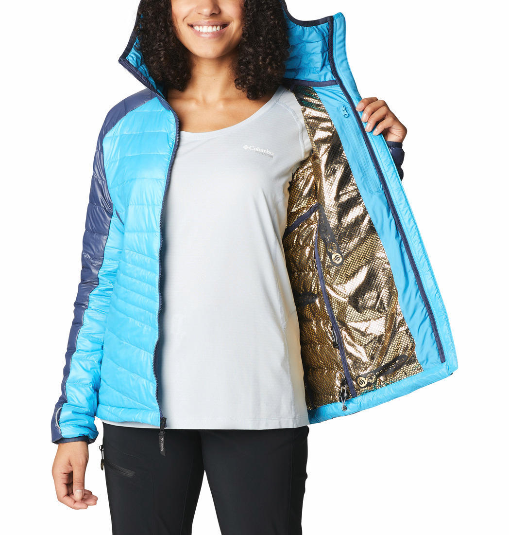 Columbia Women Blue Platinum Peak Hooded Jacket