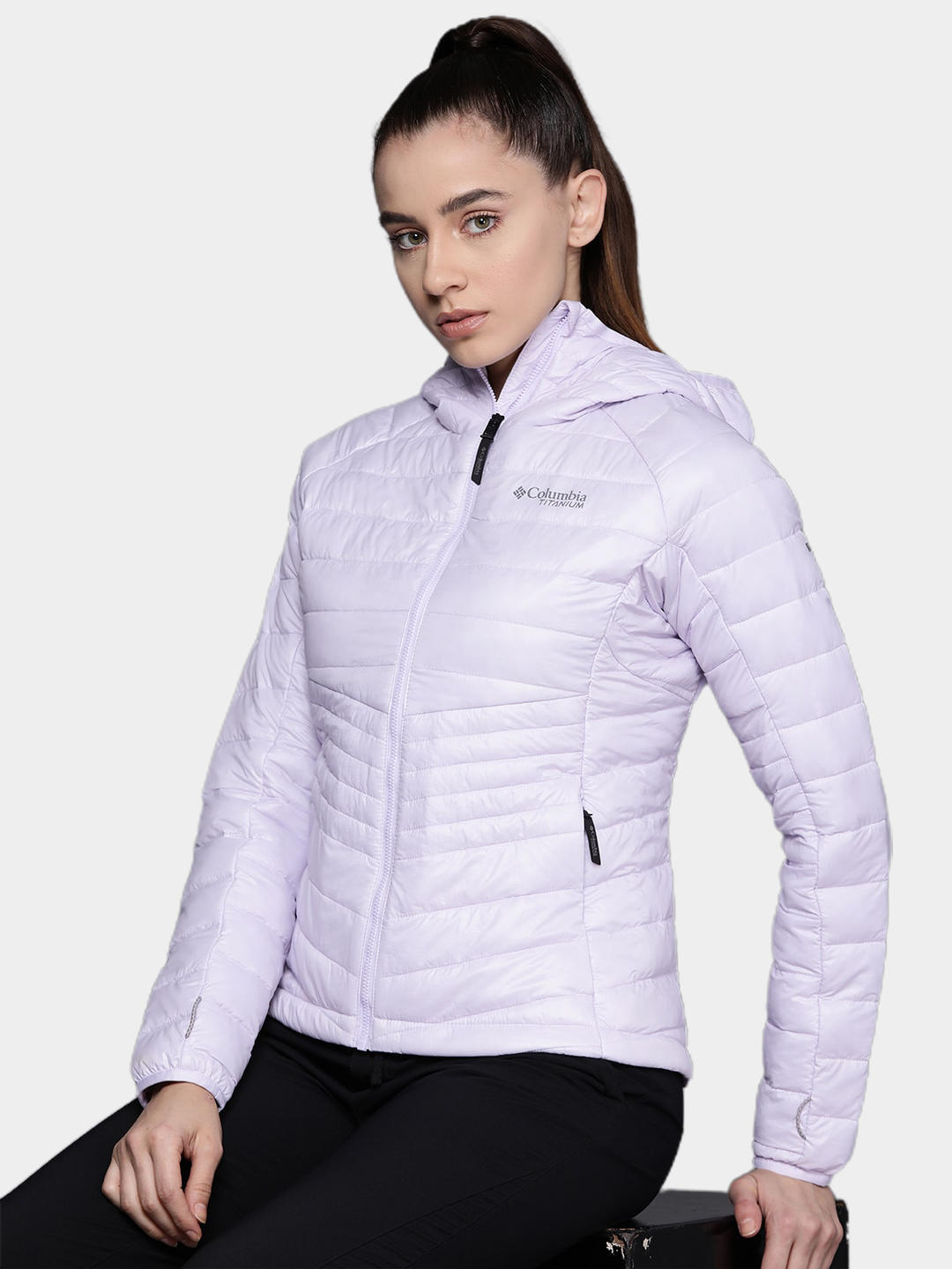 Columbia Women Purple Platinum Peak Hooded Jacket