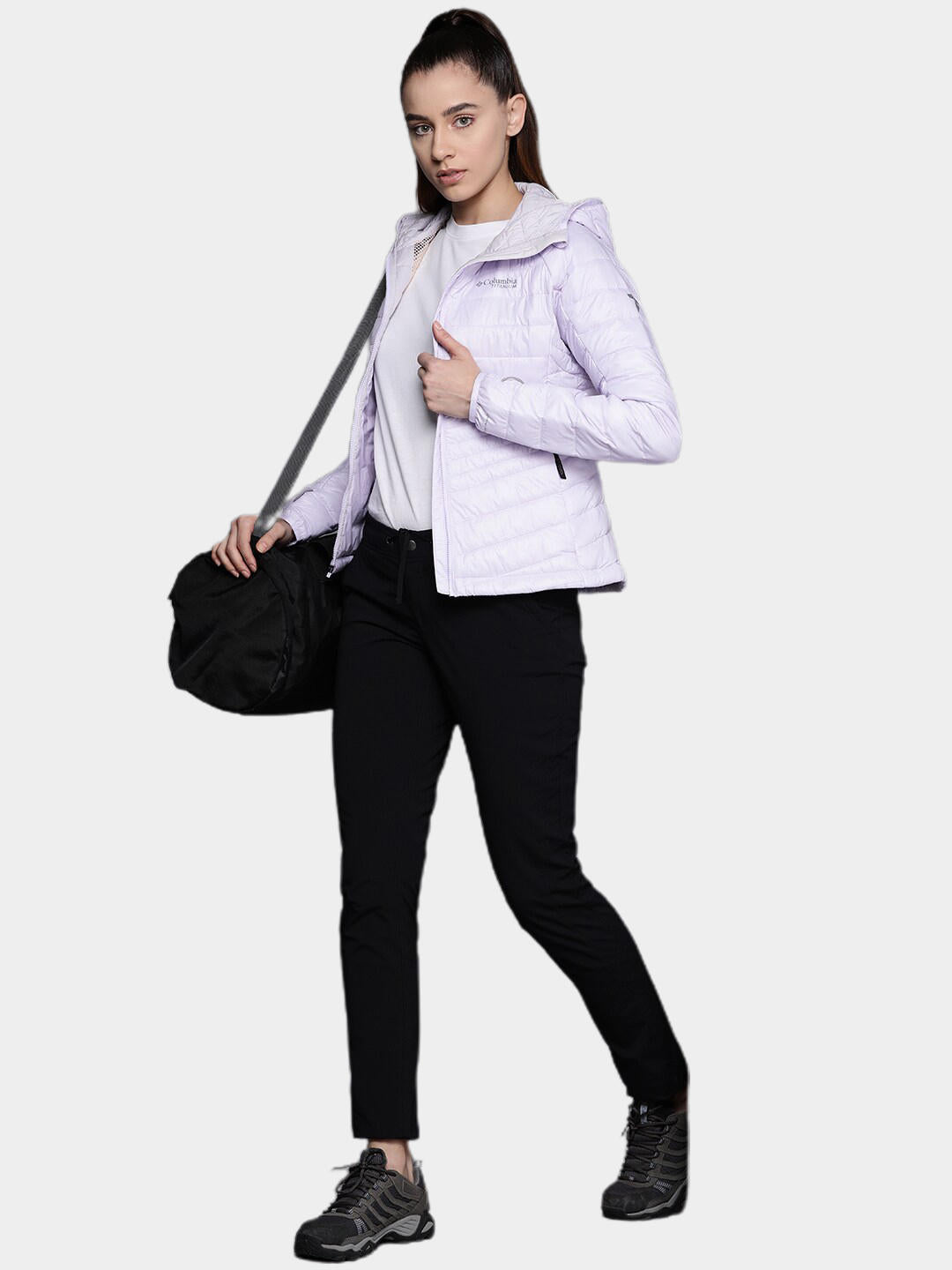 Columbia Women Purple Platinum Peak Hooded Jacket