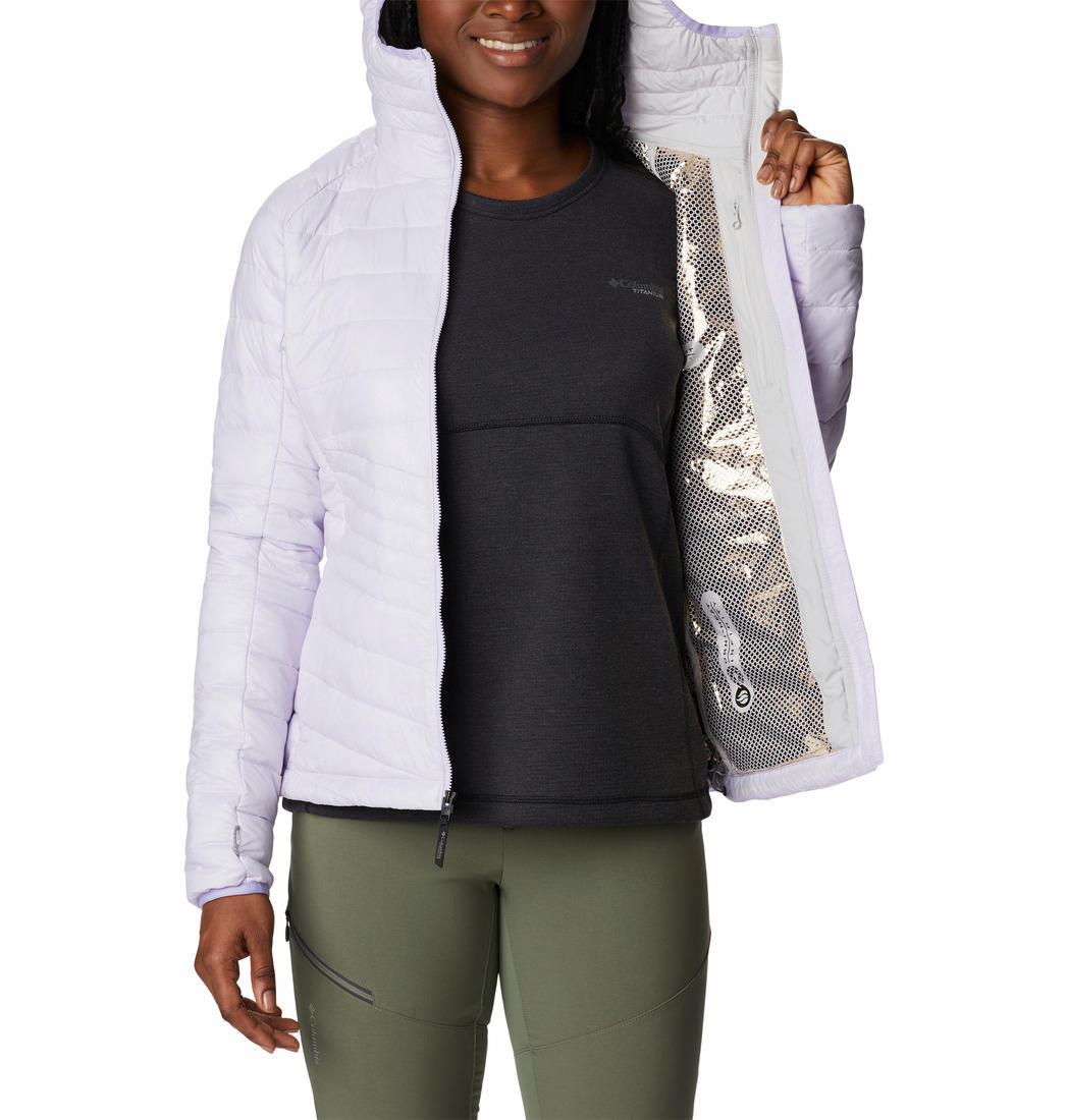 Columbia Women Purple Platinum Peak Hooded Jacket