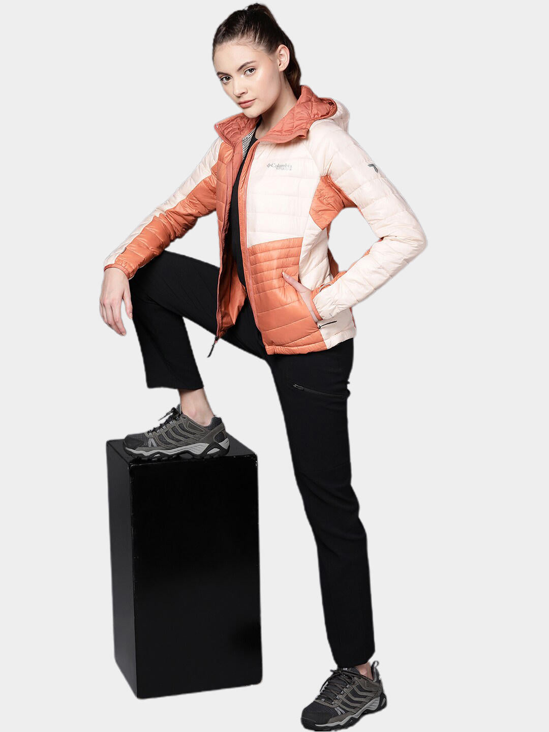 Columbia Women Peach Platinum Peak Hooded Jacket