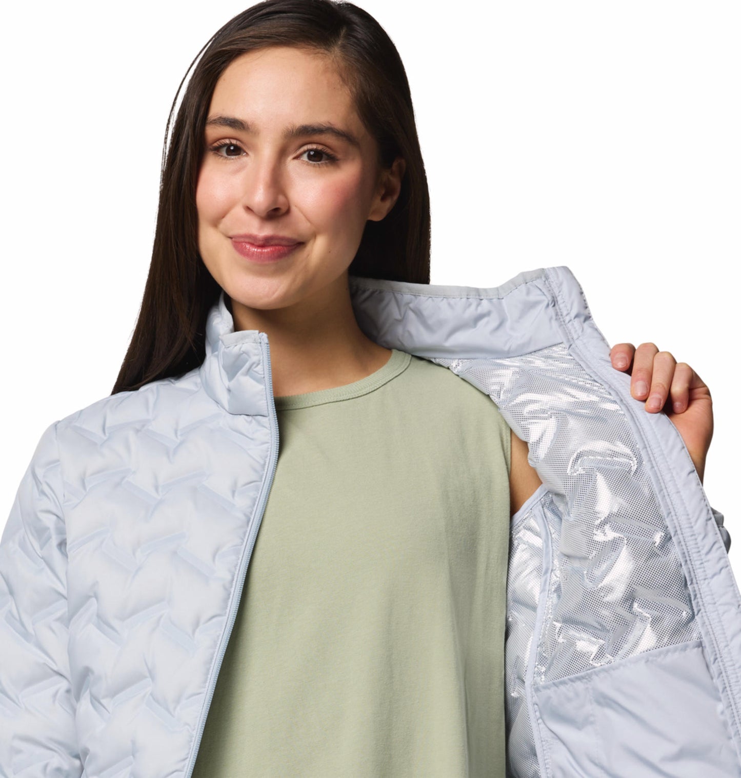 Columbia Womens Blue Omni-Heat Reflective Delta Ridge II Down Jacket