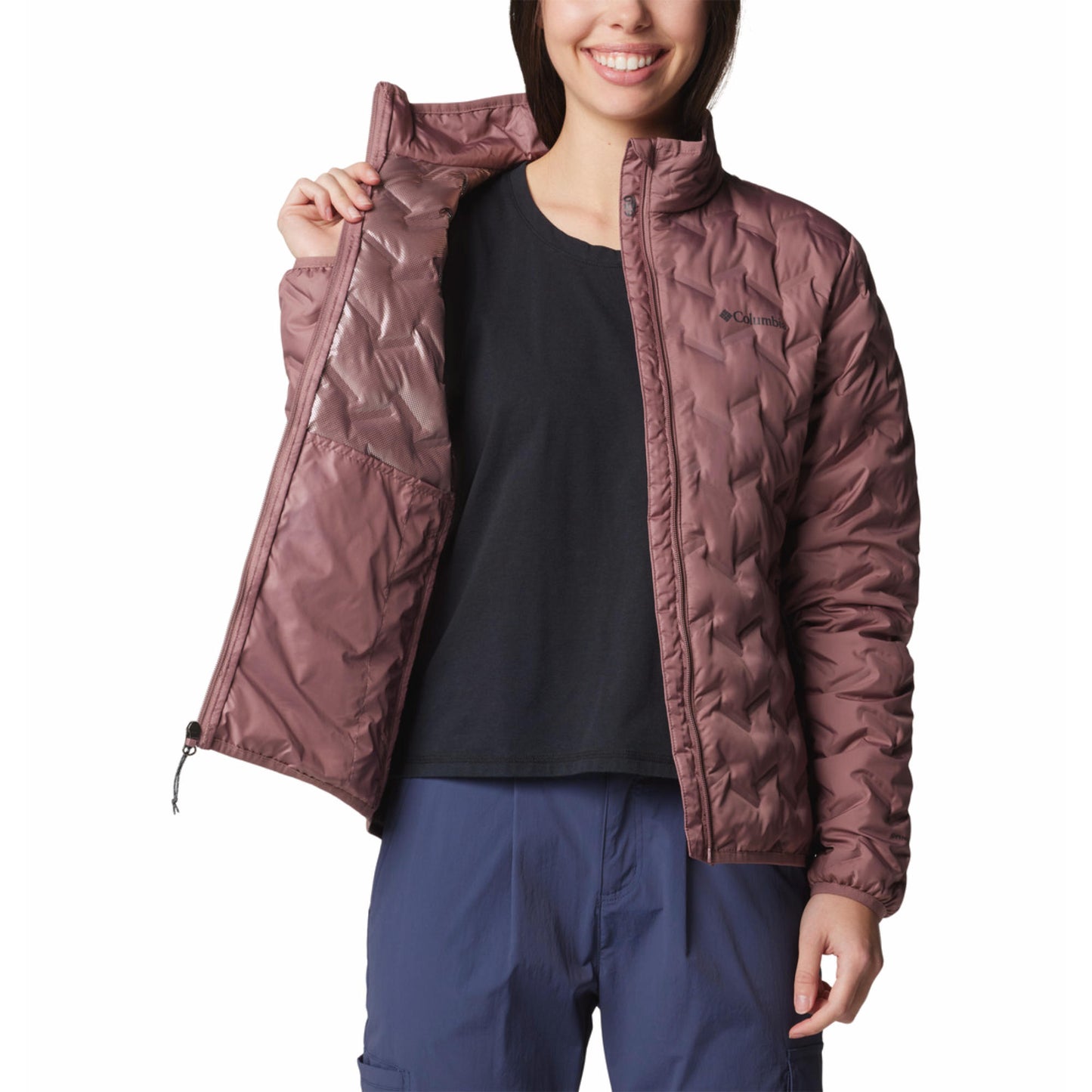 Columbia Women Red Omni-Heat Reflective Delta Ridge II Down Jacket