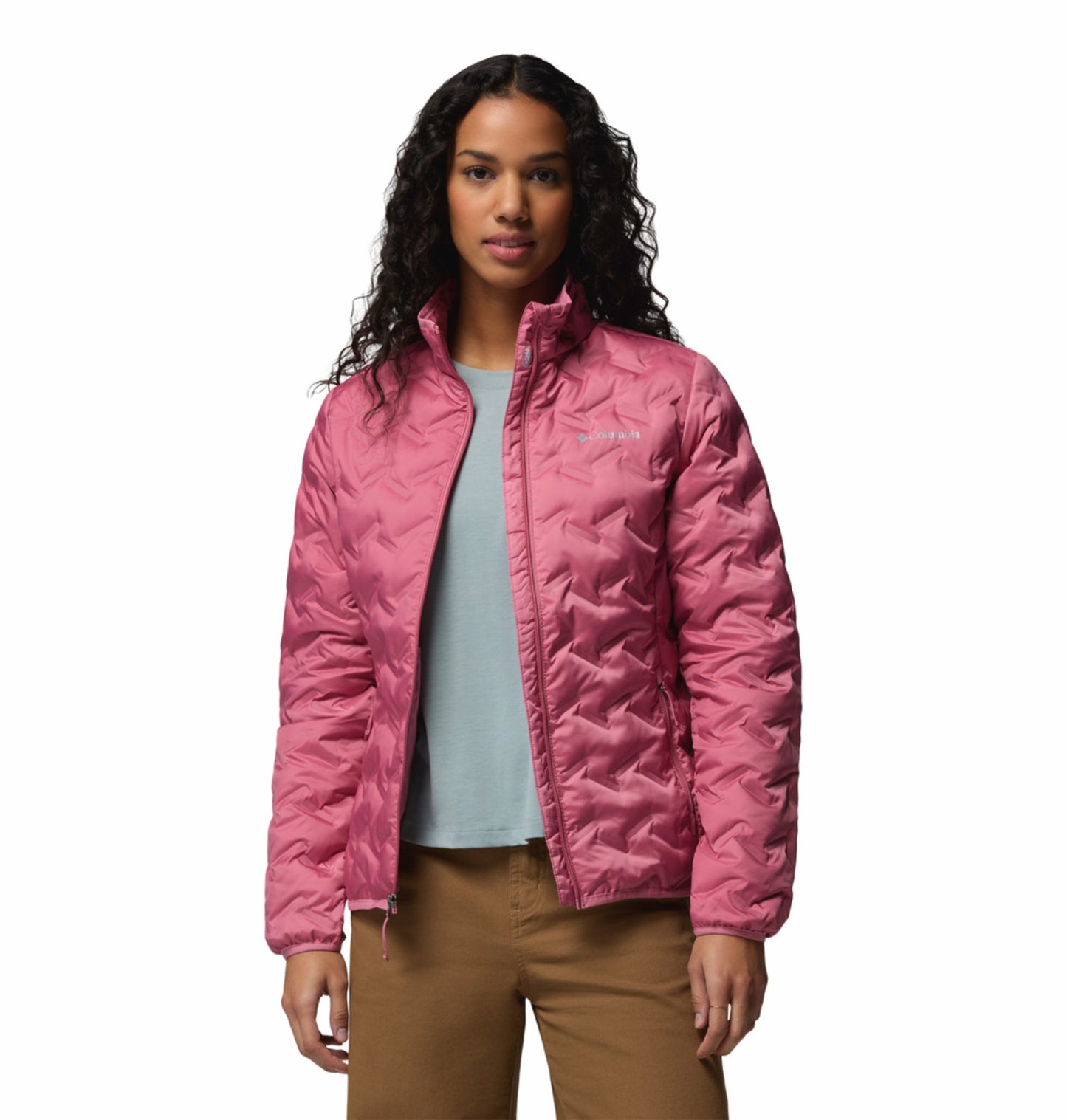 Columbia Women Pink Heat Seal Delta Ridge II Down Jacket