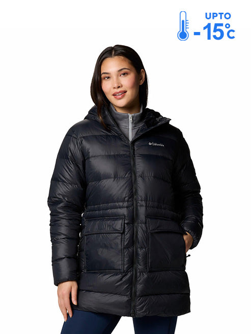 Columbia Women Black Omni-Heat Reflective Harmony Falls Down Jacket