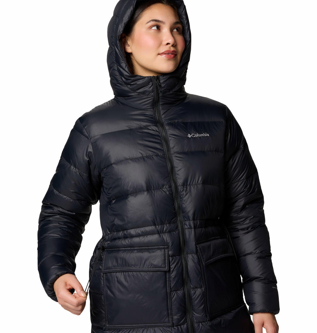 Columbia Womens Black Harmony Falls Mid Down Jacket
