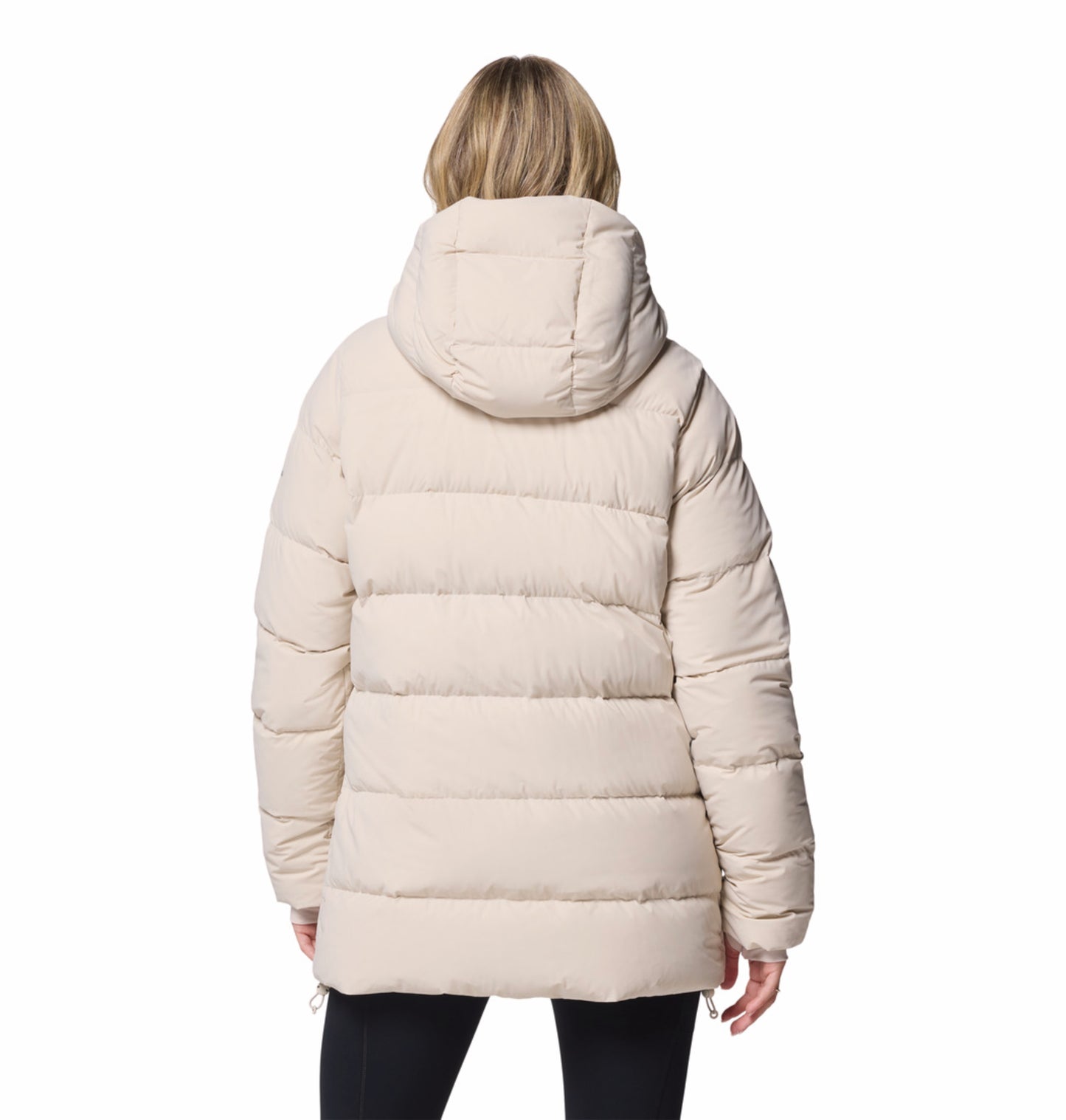 Columbia Women Beige Omni-Shield Amaze Puff Mid Hooded Down Jacket