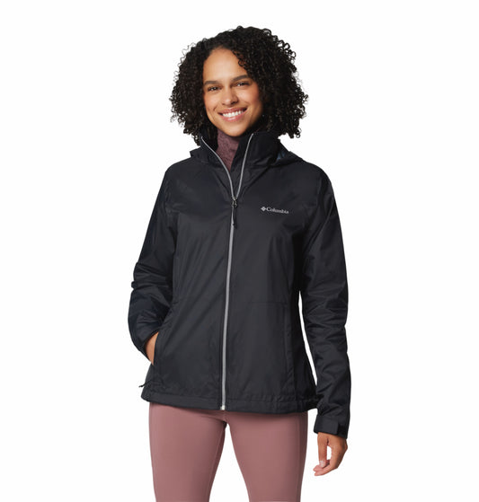 Columbia Women's Black Omni-Shield Switchback IV Durable Waterproof Rain Jacket