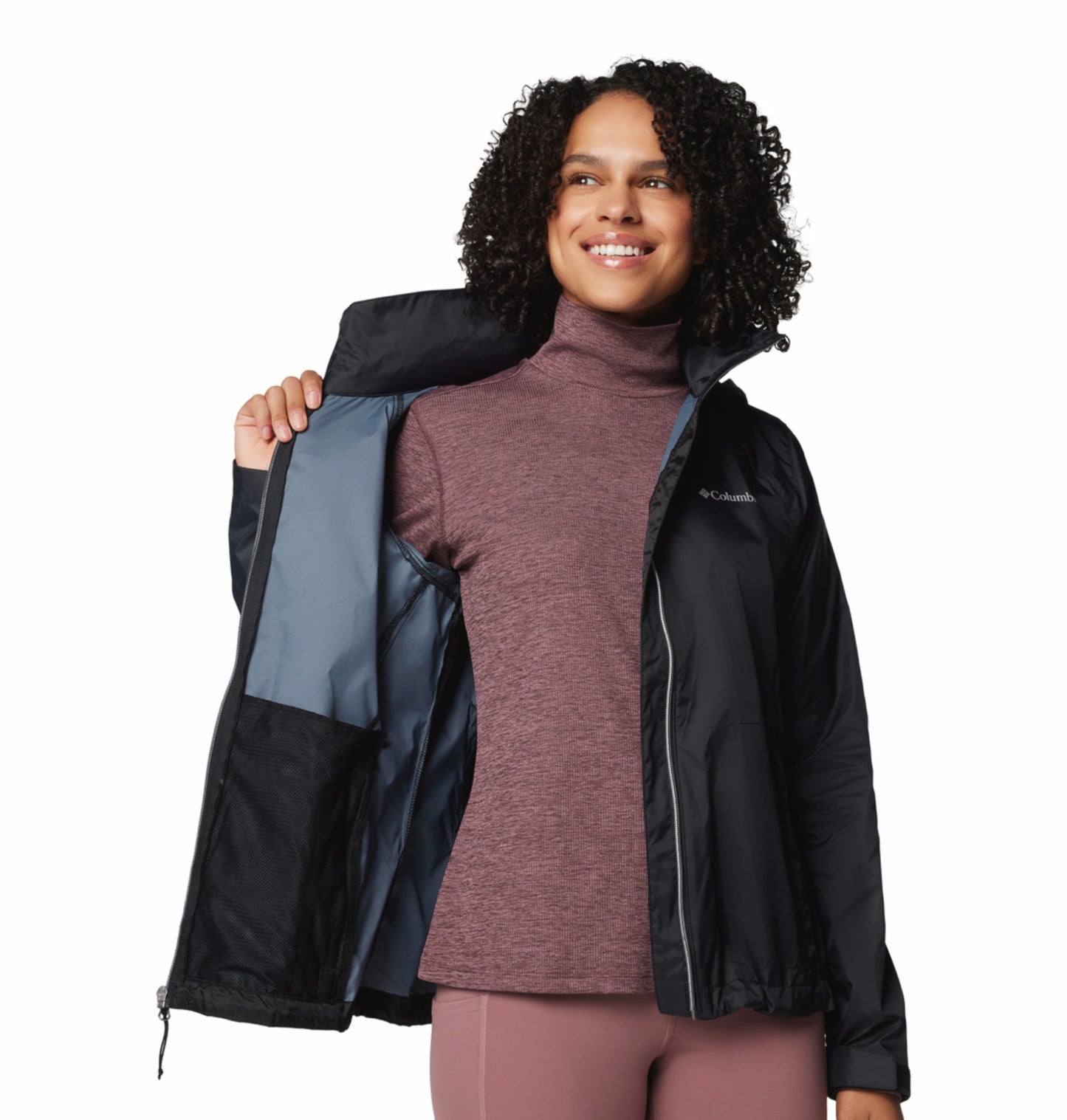 Columbia Women Black Omni-Shield Switchback IV Rain Jacket