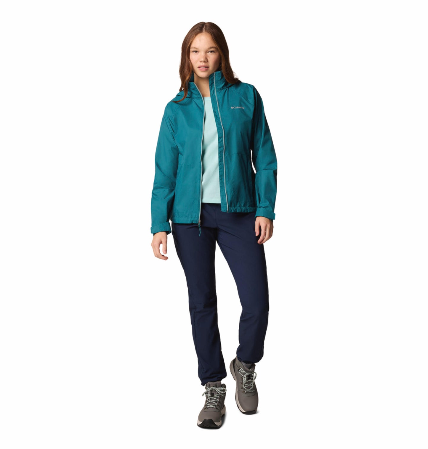 Columbia Womens Teal Omni-Shield Switchback IV Rain Jacket