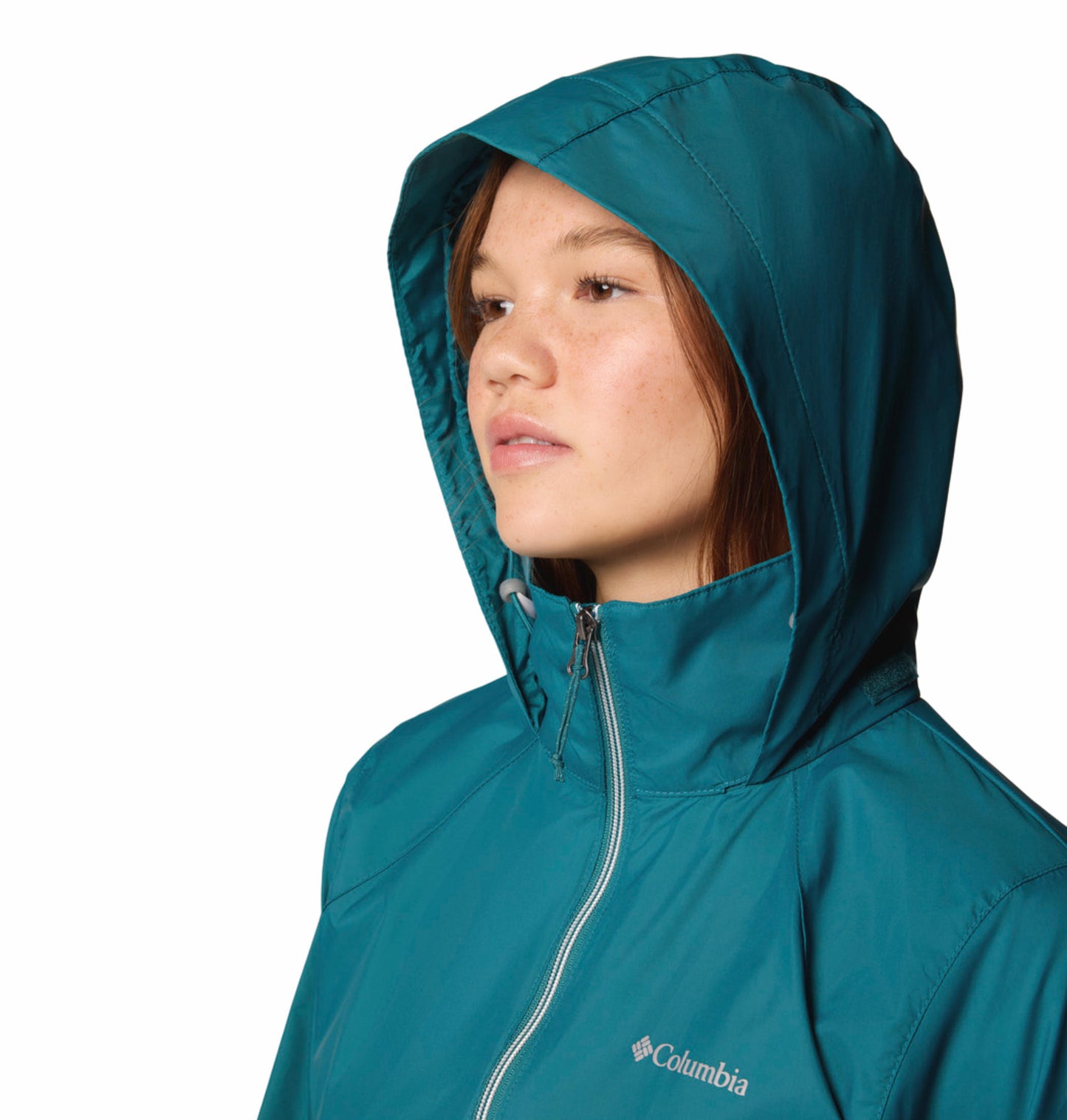Columbia Womens Teal Omni-Shield Switchback IV Rain Jacket