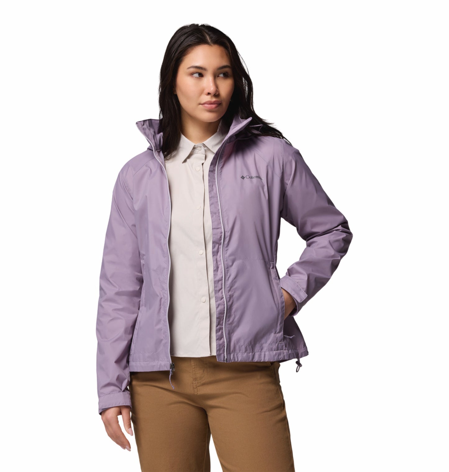 Columbia Women's Purple Omni-Shield Switchback IV Waterproof Rain Jacket