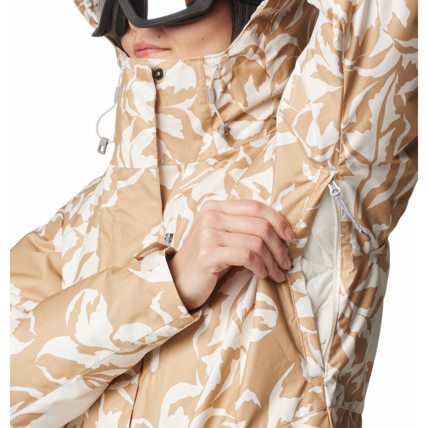 Columbia Women Brown Omni-Heat Reflective Whirlibird V Printed Hooded Interchange Jacket