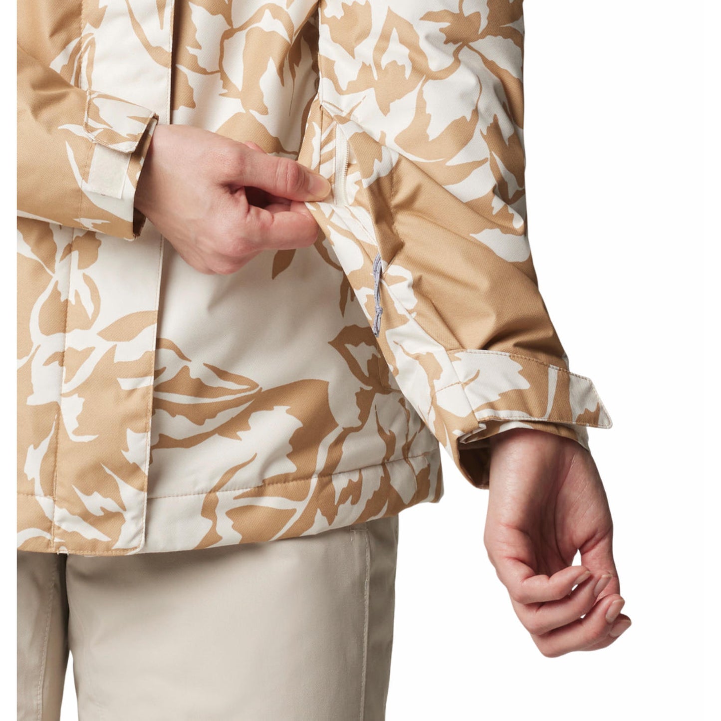 Columbia Women Brown Omni-Heat Reflective Whirlibird V Printed Hooded Interchange Jacket