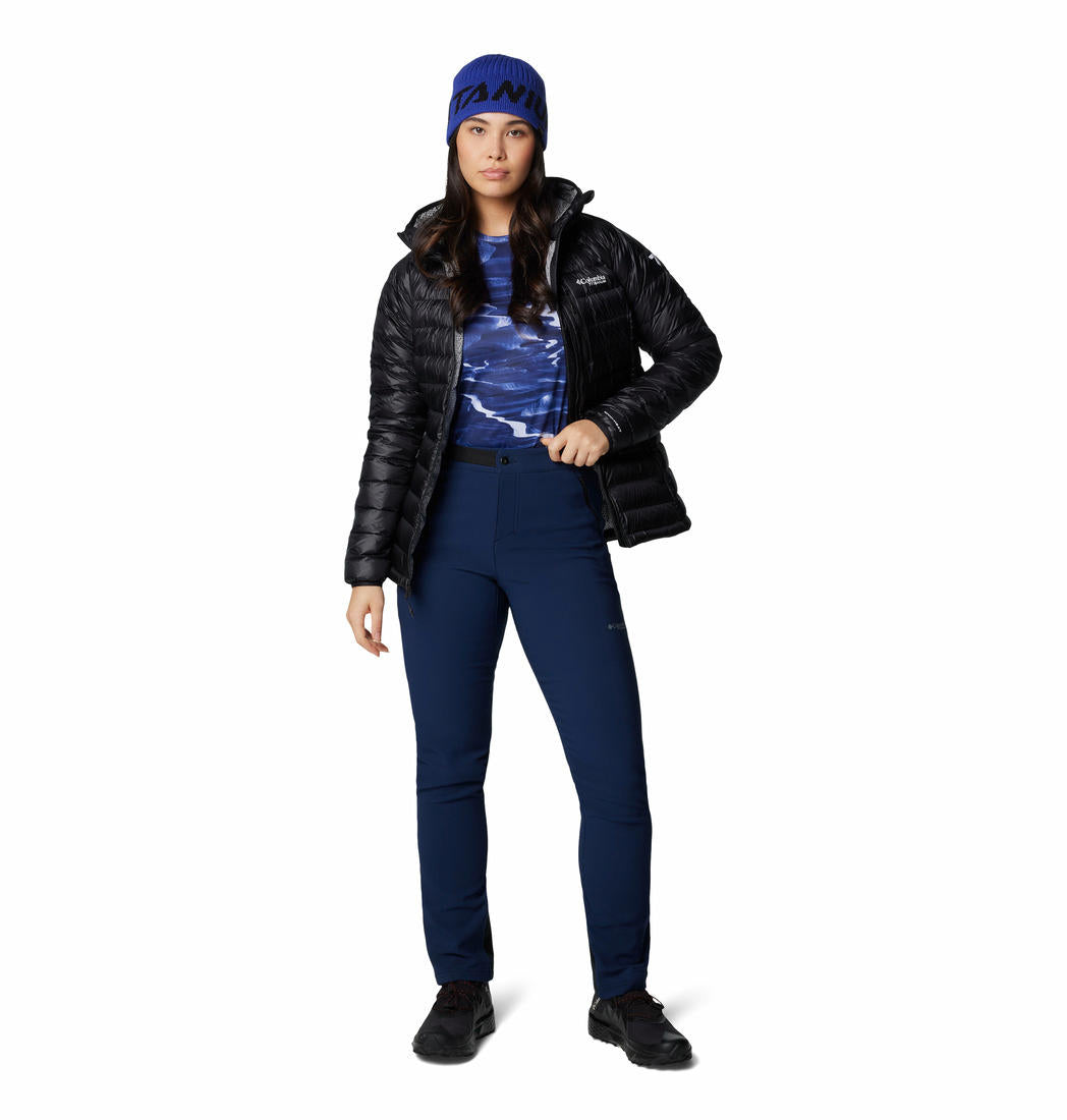 Columbia Womens Black Arctic Crest Down Hooded Jacket